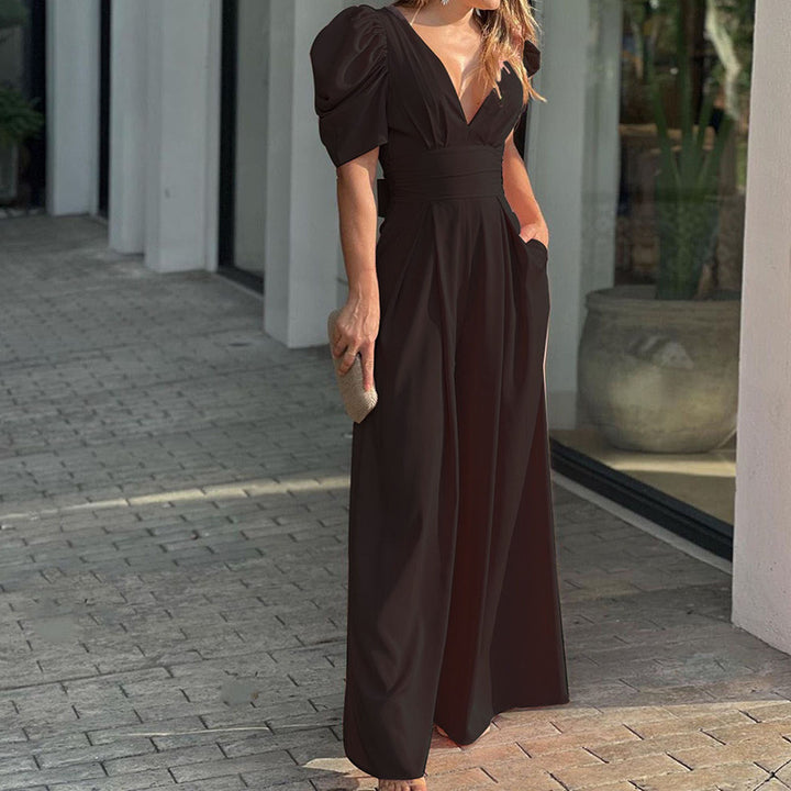 Damen Jumpsuit mit eleganten Puffärmeln Drune