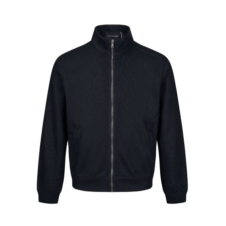 Herren Leichte Sweatjacke aus Baumwoll‑Mix mit Stehkragen, durchgehendem Reißverschluss und Eingrifftaschen Drune