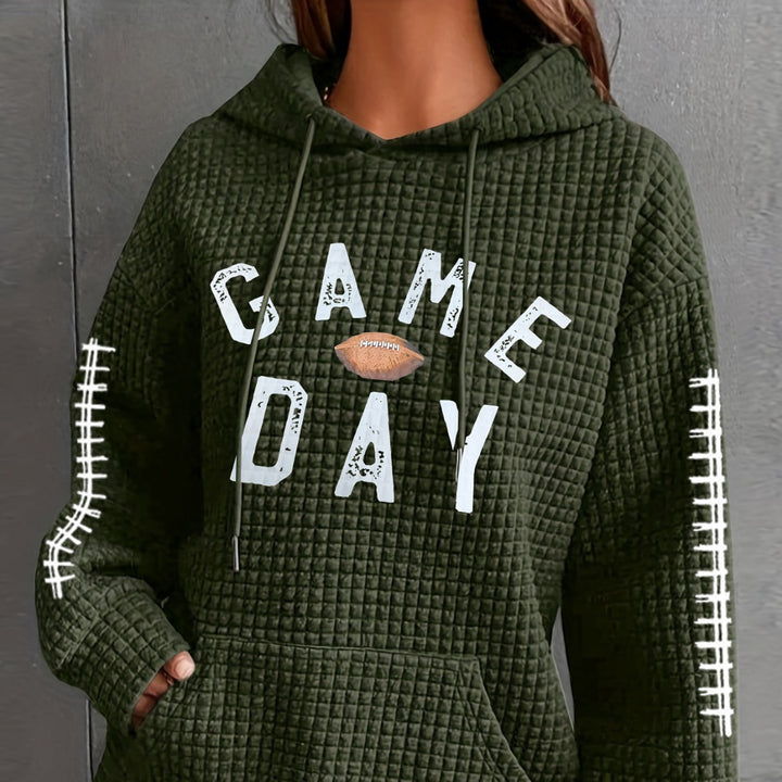Damen Kapuzenpullover mit gesticktem Design Drune