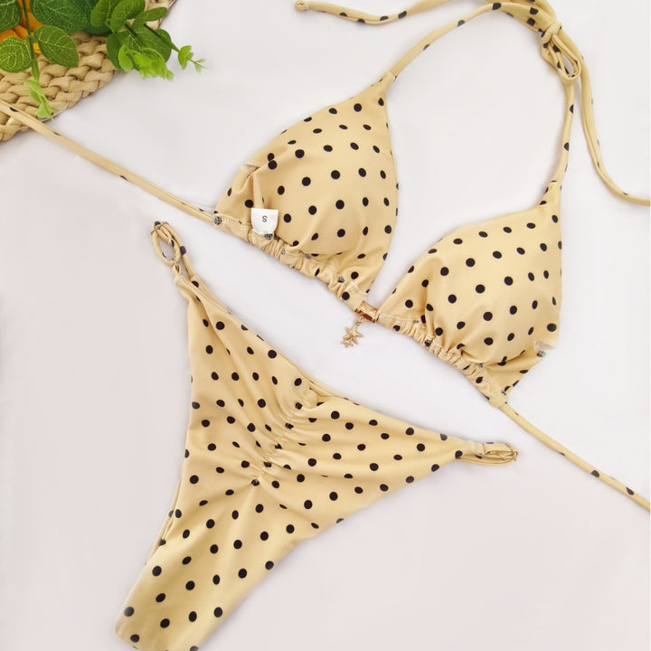 Damen Bikini-Set mit raffiniertem Polka-Dot-Design und verstellbarem Halter Drune
