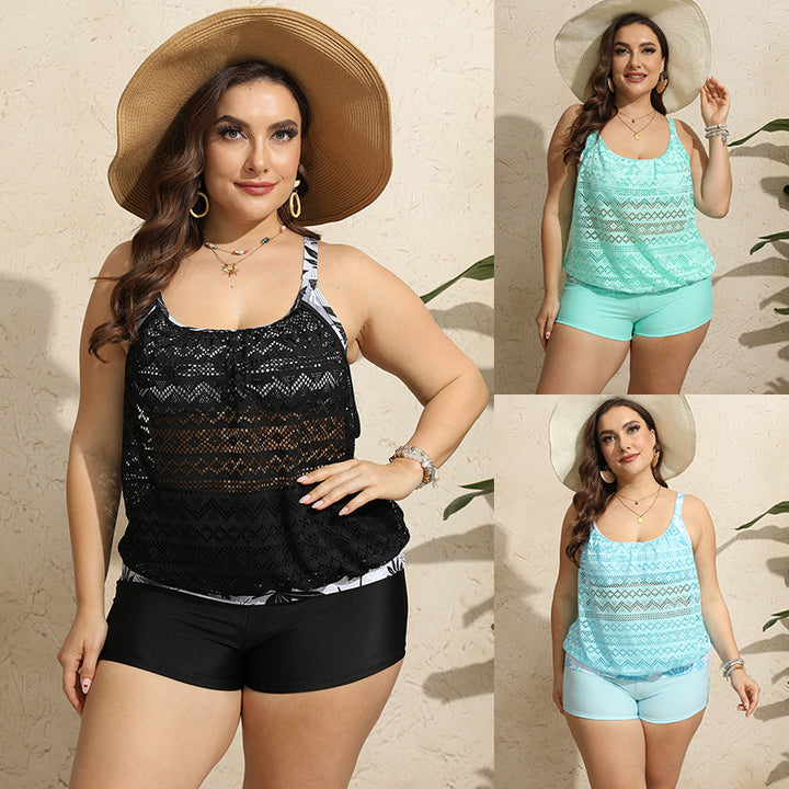 Damen Tankini-Set mit floralem Muster und bequemen Shorts Drune