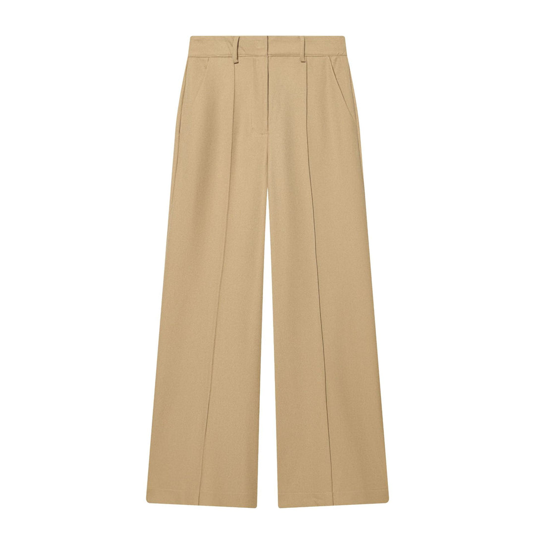 Damen nan elegante Highwaist-Hose mit Bügelfalte, verdeckter Hakenleiste und weitem Culotte-Schnitt Drune