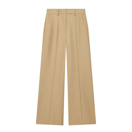 Damen nan elegante Highwaist-Hose mit Bügelfalte, verdeckter Hakenleiste und weitem Culotte-Schnitt Drune