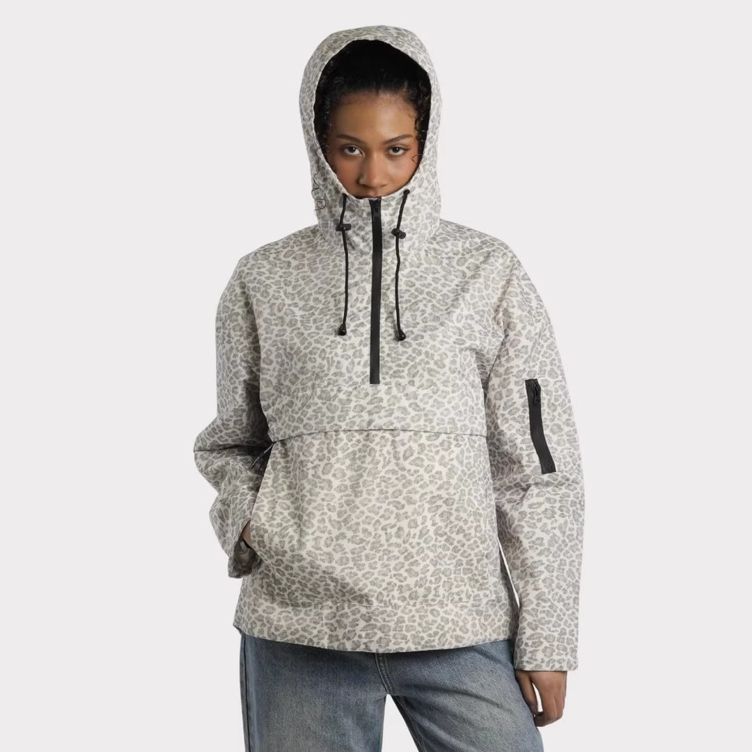 Damen Stylische Anorakjacke mit Kapuze
