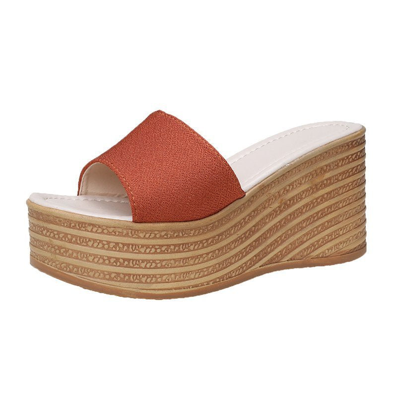 Damen Wedge-Pantoletten mit bequemem Riemendesign und rutschfester Sohle Drune