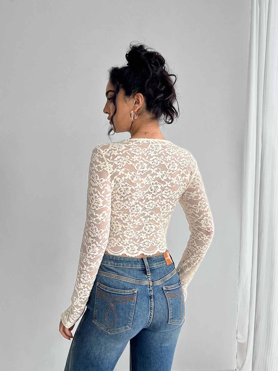 Damen Spitzentop Drune