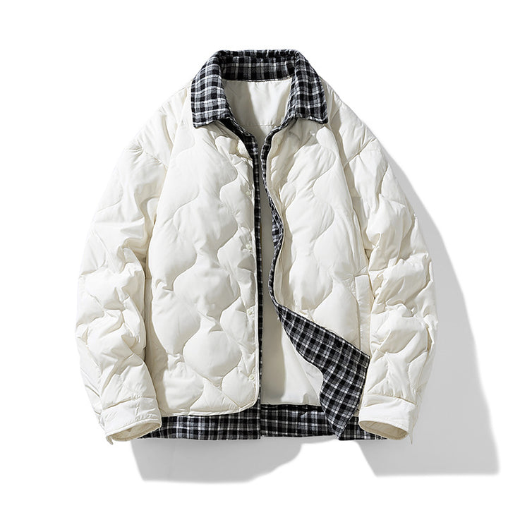 Herren Gesteppte Wende-Steppjacke mit kariertem Futter Drune
