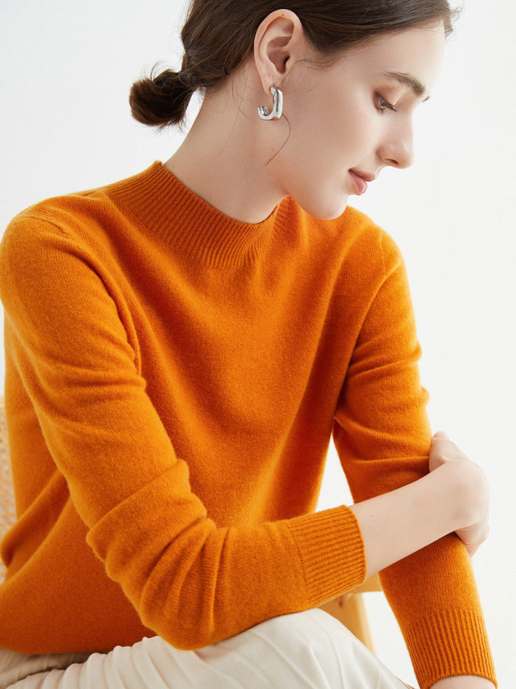 Damen Kurz-Mockneck-Pullover aus Kaschmir‑Look mit leichter Flauschoptik Drune