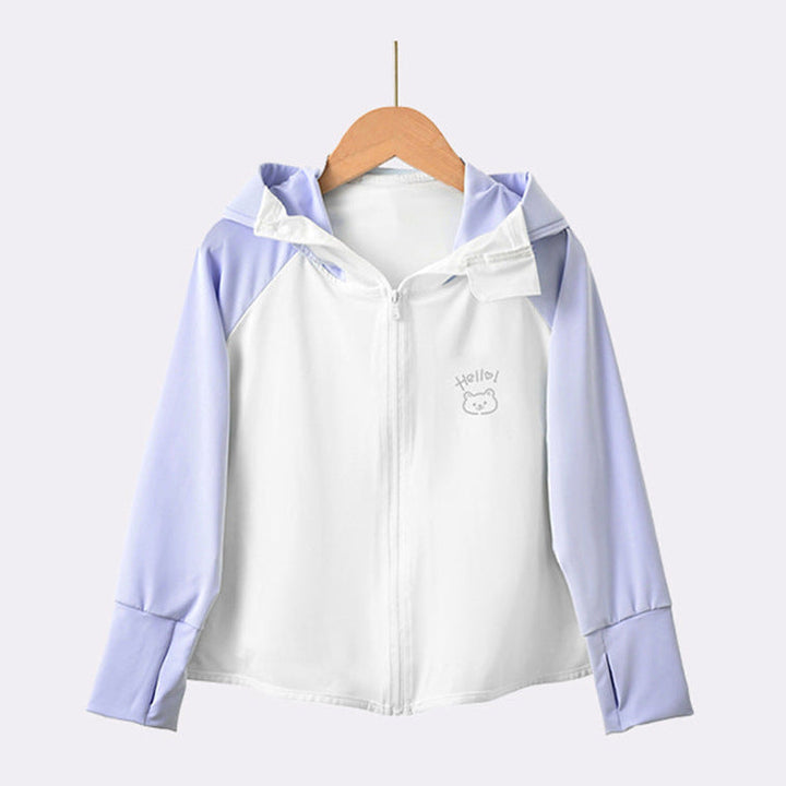 Mädchen Leichte Kapuzenjacke mit Hasenohren Drune