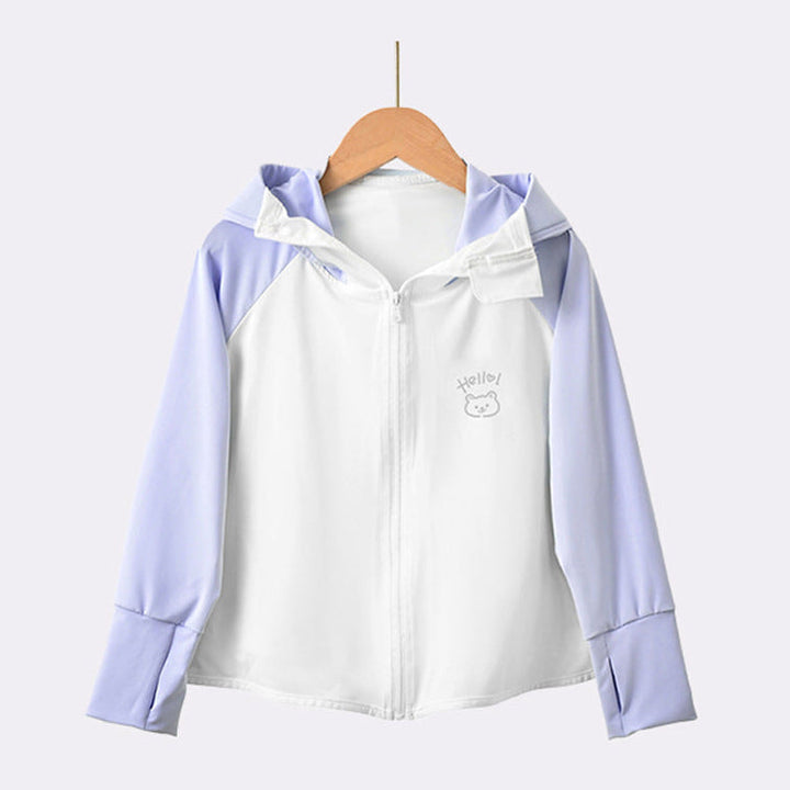 Mädchen leichte Sonnenjacke mit Kapuze Drune