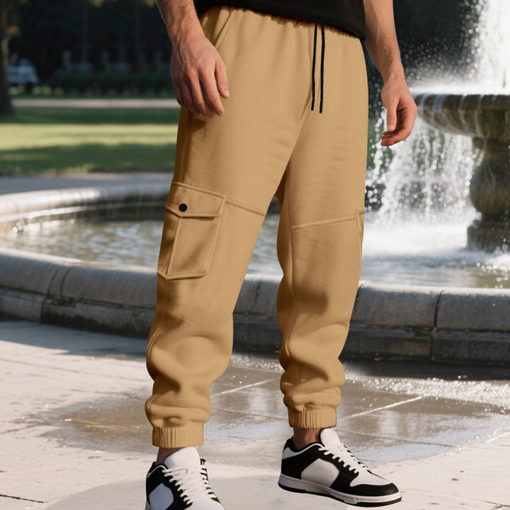 Herren Funktionale Cargo-Jogginghose mit Tunnelzug, Sicherheits-Flap-Taschen und elastischem Knöchelbündchen Drune