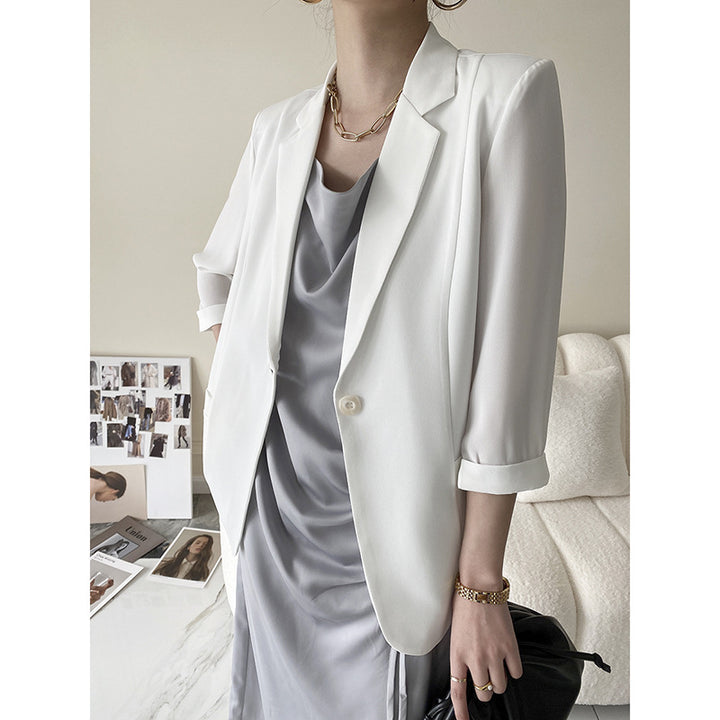 Damen elegante und lässige Oversized-Jacke mit langen Ärmeln Drune