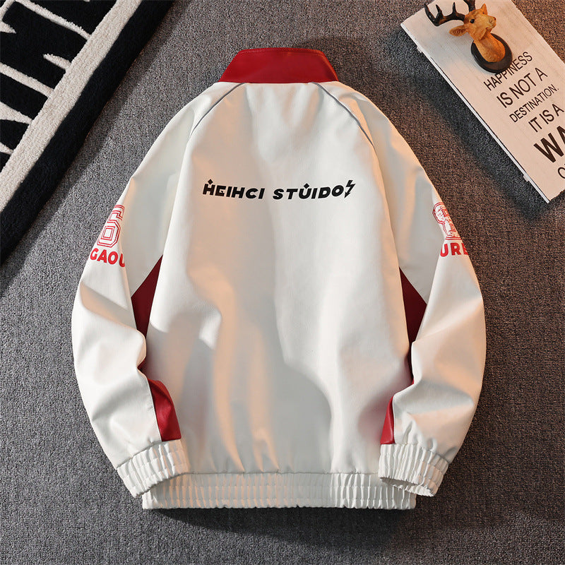 Herren Stylische Übergangsjacke mit hohem Kragen Drune