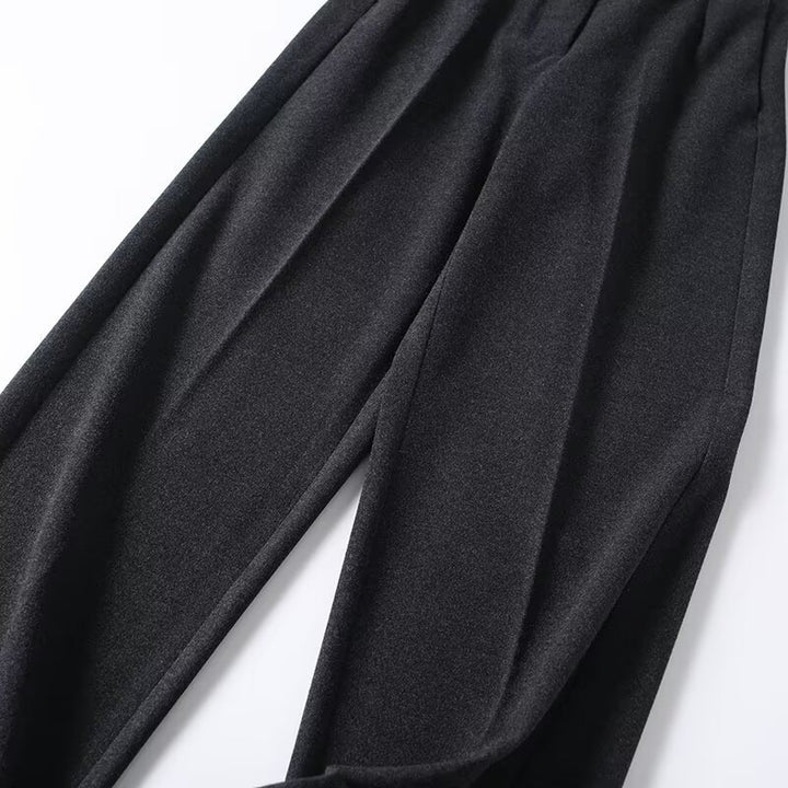 Damen Hochtaillierte Bügelfalten-Hose mit weitem Bein und klassischem Tailoring Drune