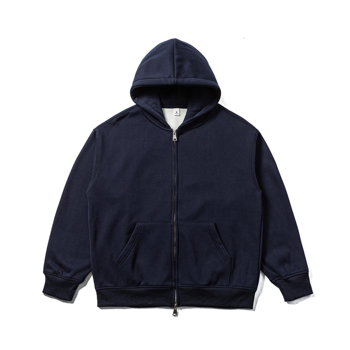 Unisex Kapuzen-Sweatjacke mit Zweiwege-Reißverschluss und Kängurutasche Drune