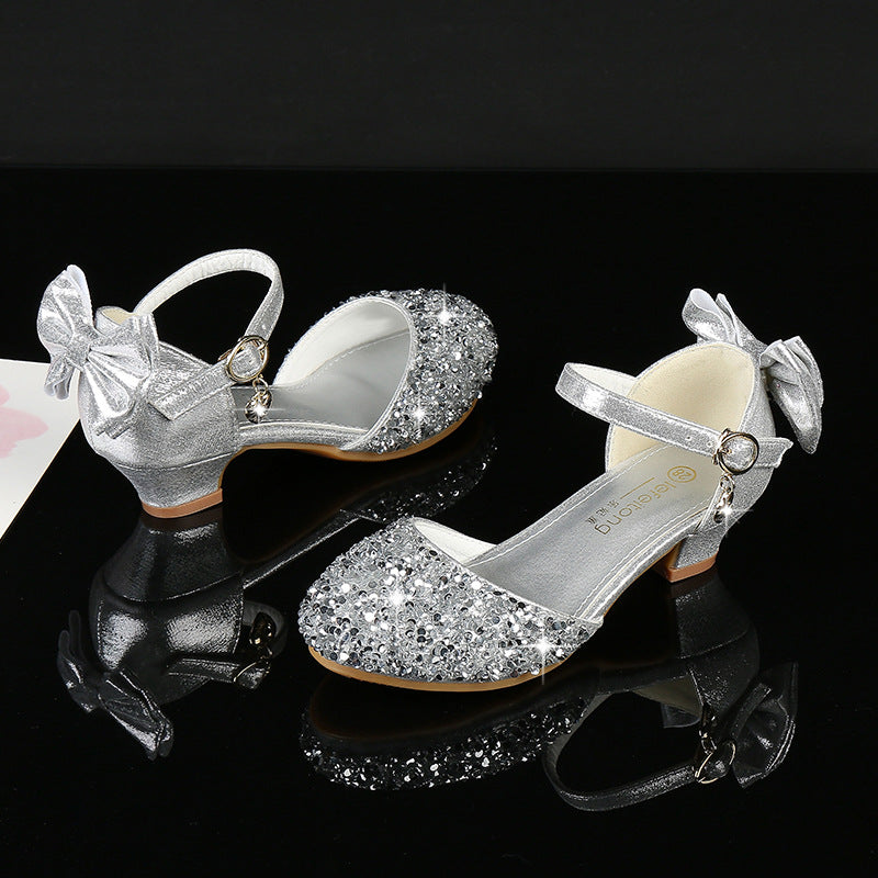 Mädchen Elegante Ballerina Sandalen mit Glitzerverzierung Drune