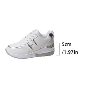 Damen Wedgesneaker mit mittelhohem Plateau, gepolstertem Komfortschaft und elastischem Seiteneinsatz Drune