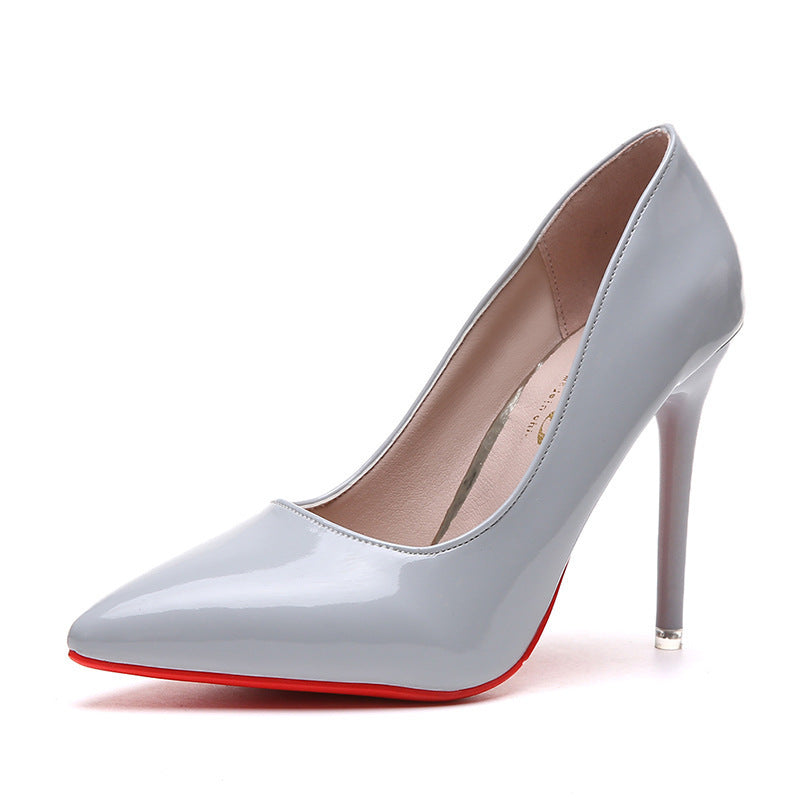 Damen Elegante Stiletto-Pumps mit hochglänzender Oberfläche Drune
