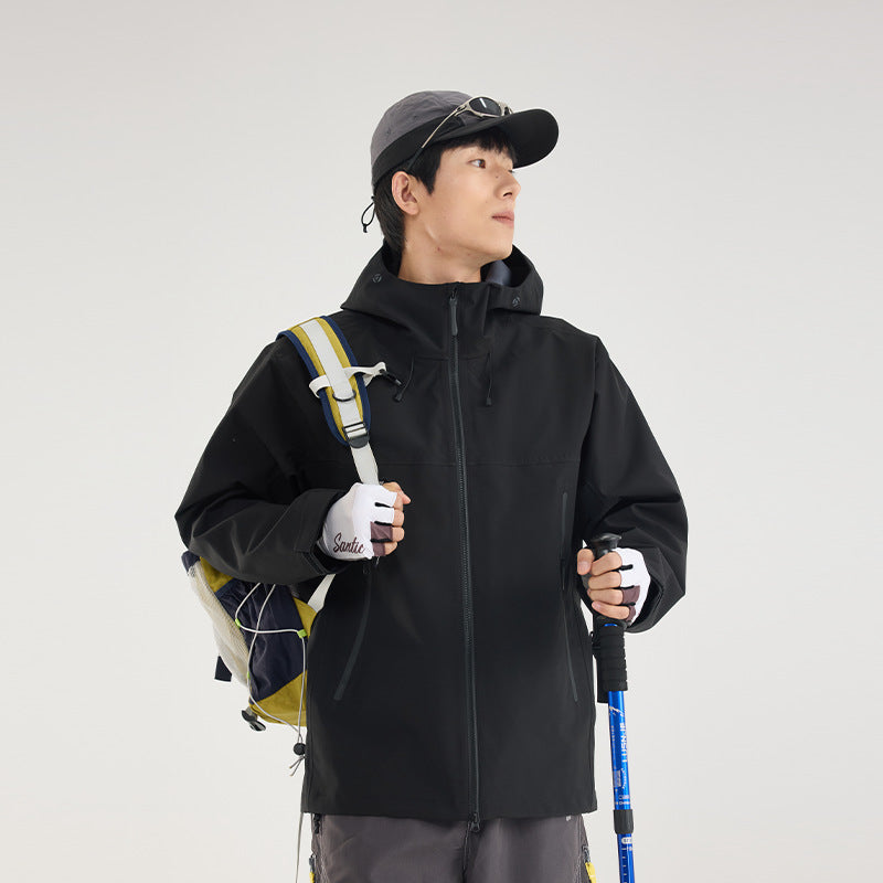 Herren Wasserdichte Softshell-Outdoorjacke mit verstellbarer Kapuze und atmungsaktiver Membran Drune