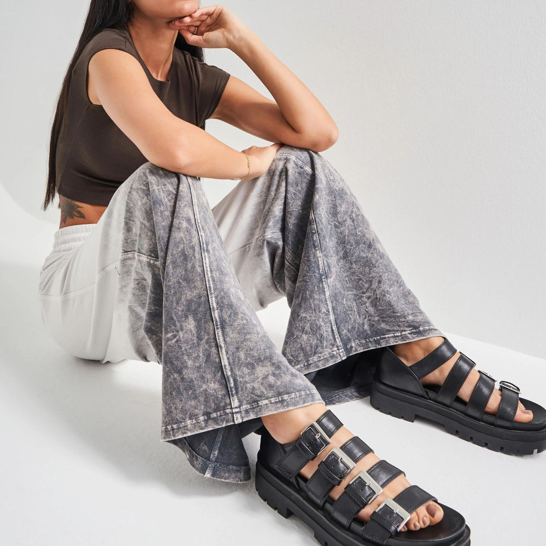 Damen Weitgeschnittene Freizeithose mit einzigartigem Ombre-Effekt Drune