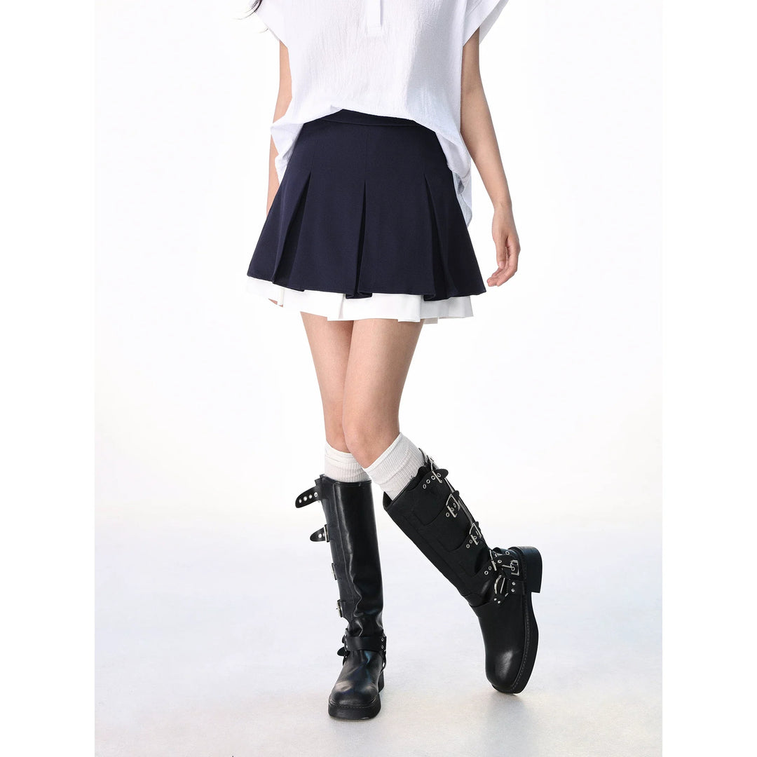 Damen nan luftige Tunika-Hemdbluse mit Polokragen, halber Knopfleiste und abgerundetem Saum Drune