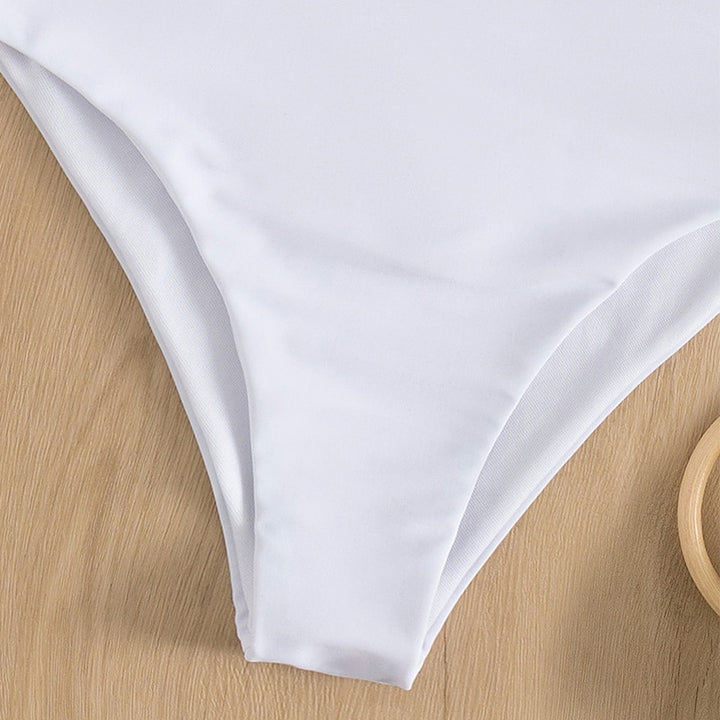 Damen Triangel-Bikini mit modischem Leopardenmuster und Rüschendetails Drune