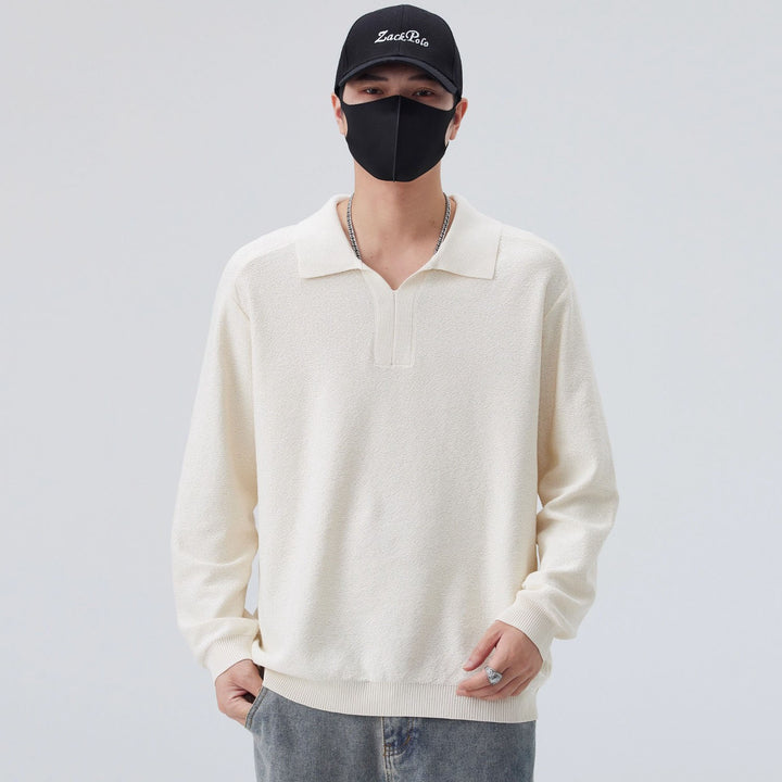 Herren Modisches Longsleeve Pullover mit V-Ausschnitt Drune