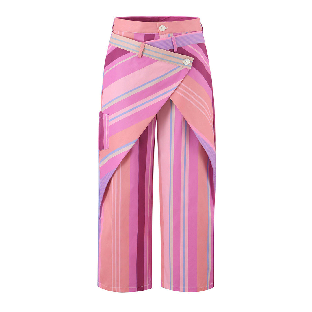Damen Wickel-Hose mit weitem Bein und asymmetrischem Überwurf Drune