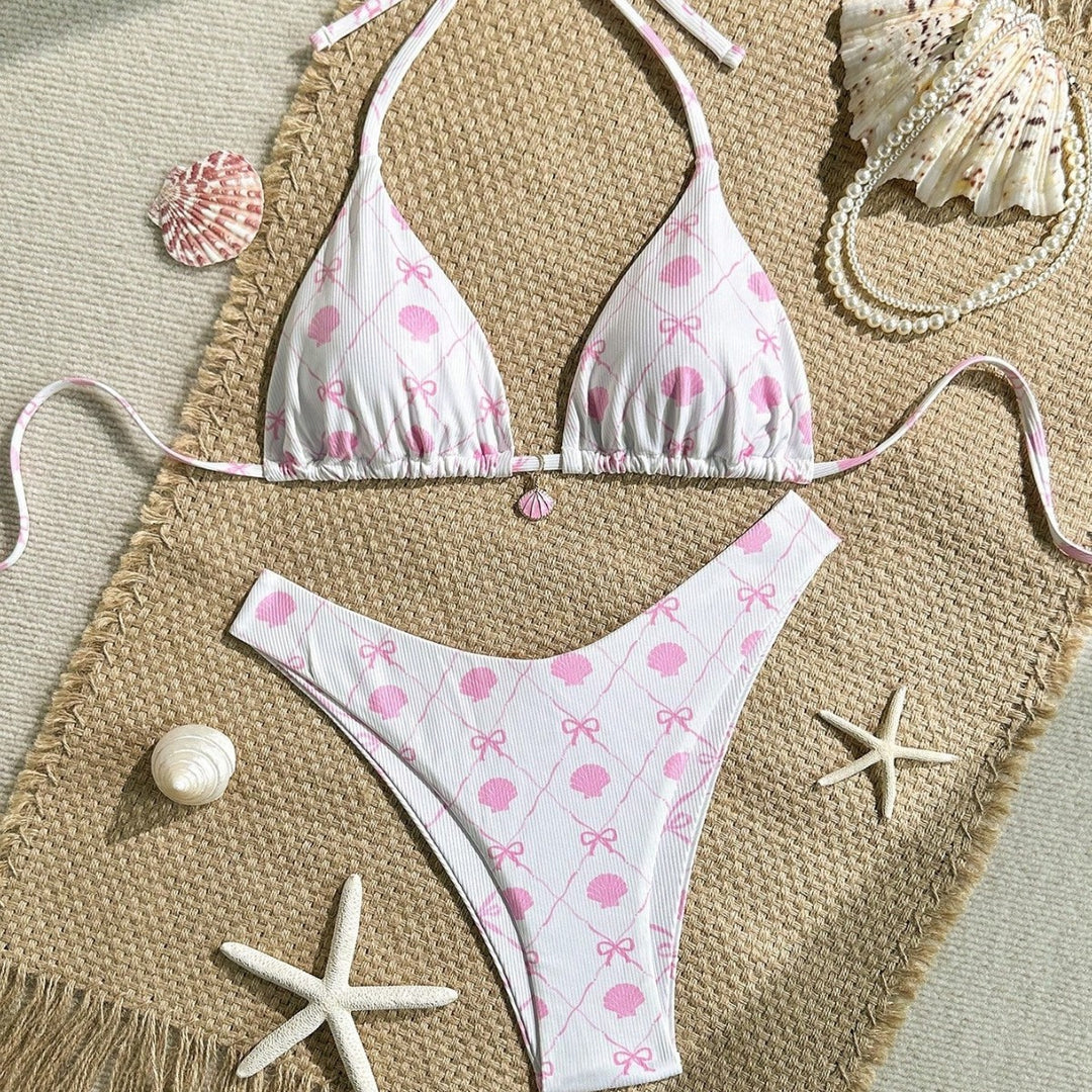 Damen Triangel-Bikini mit verspieltem Muschel-Design Drune