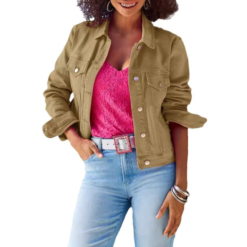 Damen Jeansjacke im lässigen Stil mit praktischen Taschen und modischem Schnitt Drune