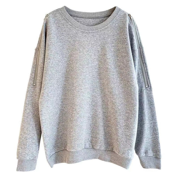 Damen lässiger Oversized Pullover mit offenen Schultern und modernem Design