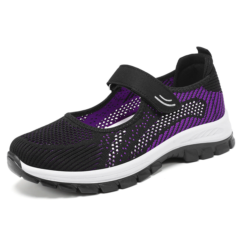 Damen Sportliche Slip-On Sneakers mit verstellbarem Riemen Drune