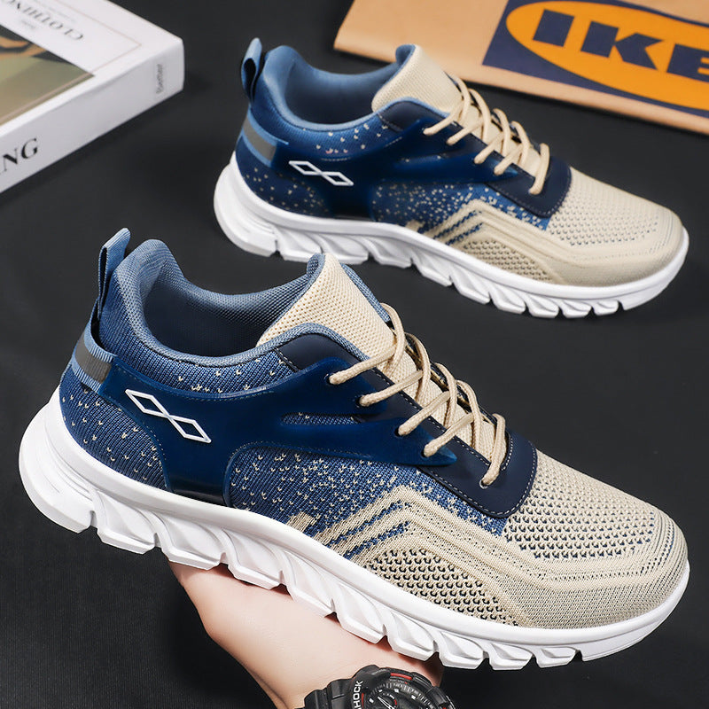 Herren nan flexibler Mesh-Running-Sneaker mit geformter Memory-Fußsohle und stoßdämpfender Wellenlaufsohle Drune