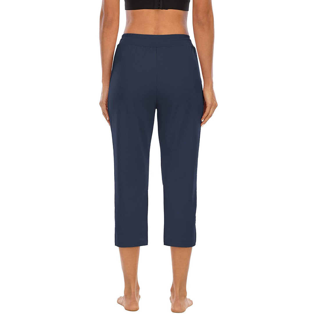 Damen nan komfortable Loungehose mit hohem Bund Tunnelzug Seitentaschen und leichtem Stretch Drune