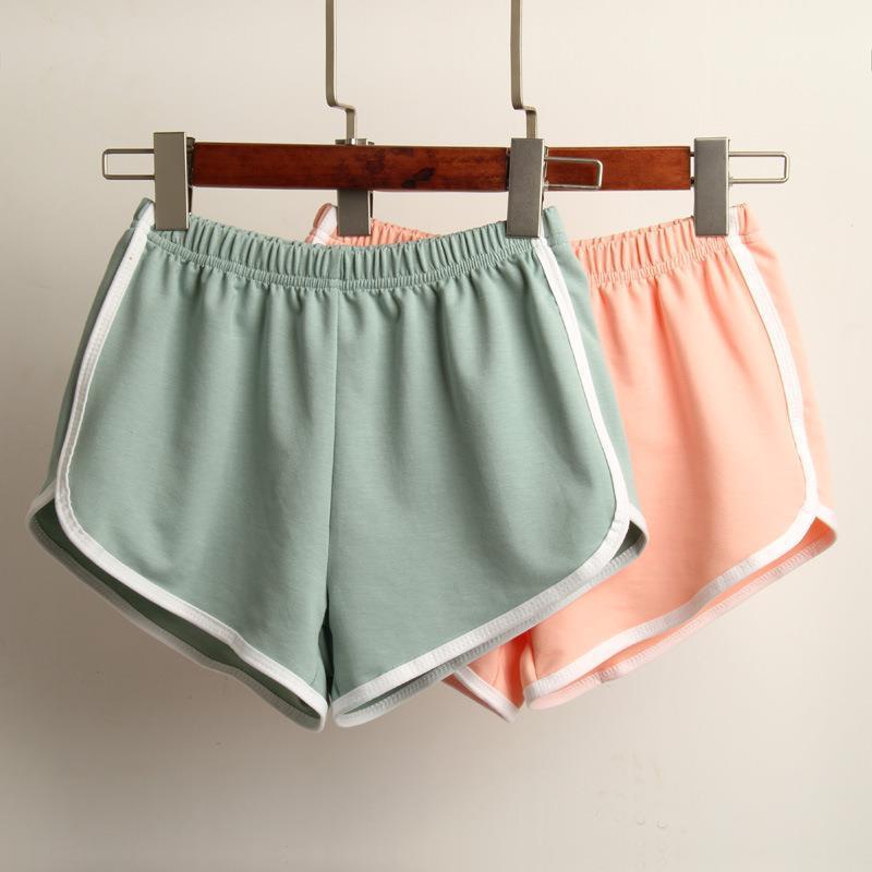Damen Sportliche Shorts mit elastischem Bund und Kontraststreifen Drune
