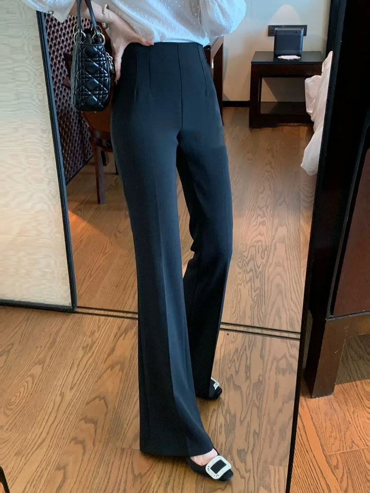 Damen Elegante Hoch taillierte Palazzo-Hose Drune