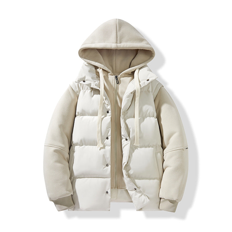 Herren Hybrid-Steppjacke mit integrierter Kapuzen-Fleeceinnenschicht Drune