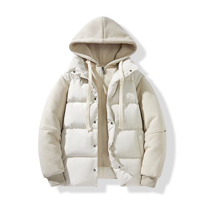 Herren Hybrid-Steppjacke mit integrierter Kapuzen-Fleeceinnenschicht Drune