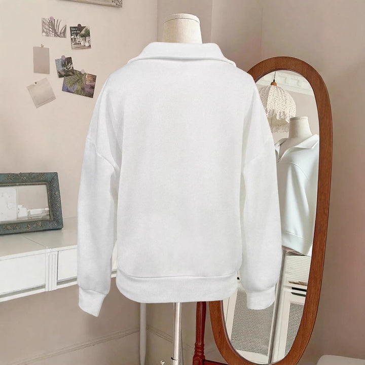 Damen Sweatshirt mit hohem Kragen Drune