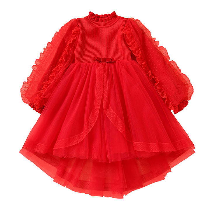 Mädchen Festliches Kleid mit Rüschendetails Drune