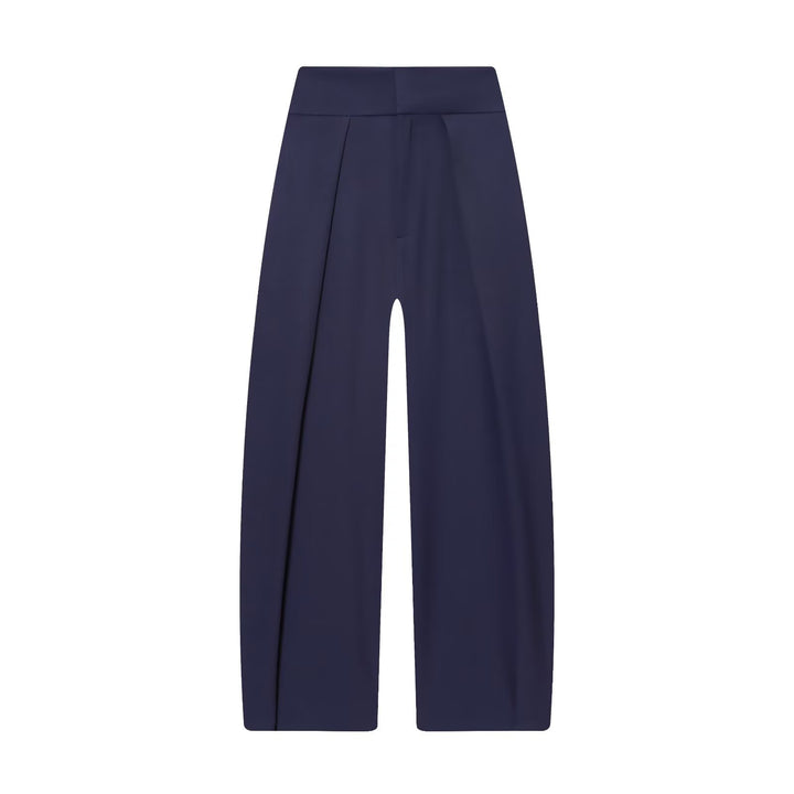 Damen elegante weite Hose mit feinen Falten Drune