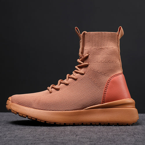 Damen High-Top Sock-Style Sneakers mit atmungsaktivem Strick-Obermaterial Drune