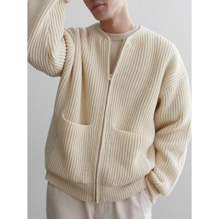 Damen Modische Strickjacke mit Reißverschluss Drune