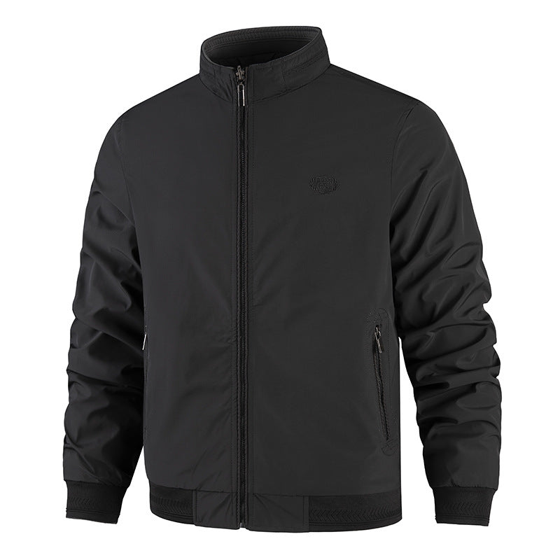 Herren Modische Übergangsjacke mit hohem Kragen und praktischen Seitentaschen Drune