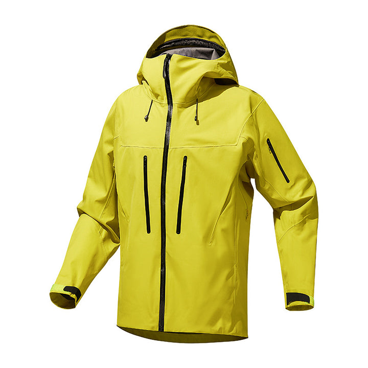 Herren Technische wasserdichte Softshell-Regenjacke mit verschweißten Nähten und vertikalen Brusttaschen Drune