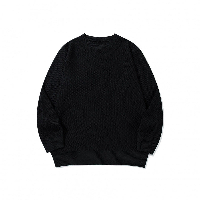 Unisex Boxy-Feinstrick-Pullover mit Waffelstruktur und geripptem Saum Drune