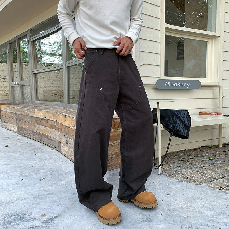 Herren Weite Handwerkerhose mit großen Cargo-Taschen Drune