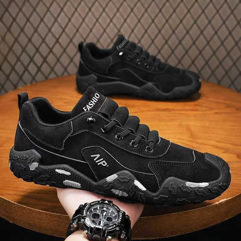 Herren Urbaner Chunky-Sneaker mit Veloursleder-Optik, profiliertem Grip-Profil und ergonomischer Plateausohle Drune