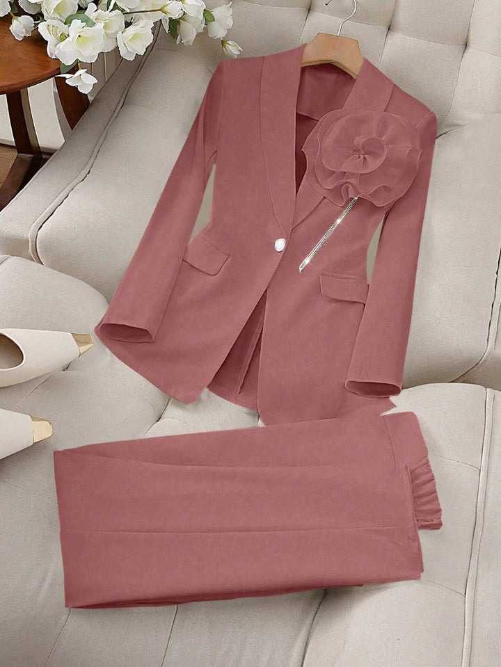 Damen Elegantes und Stilvolles Blazer-Set Drune