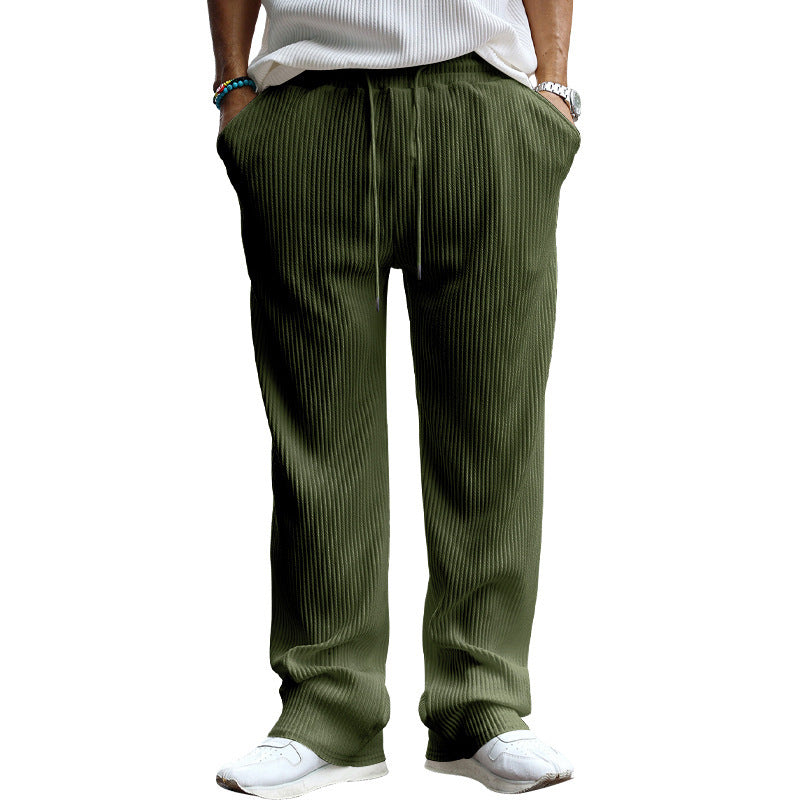 Herren Gerippte weite Freizeithose mit Kordelzug Drune